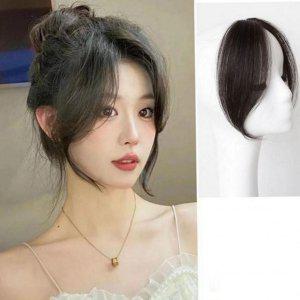 여자가발 고데기 내추럴 옆머리 웨이브 여성 부분 가발