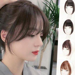 가발 내추럴 붙임머리 앞머리 헤어 인모 연장 시스루