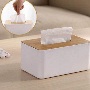 다용도 원목 사각 케이스 각티슈 가정용 휴지 인테리어 우드