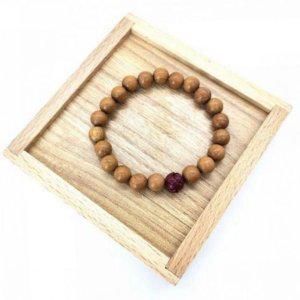 나무 8mm 연꽃 팔찌 구슬 원목 조각 염주 복숭아