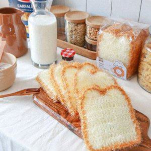 선물용 수세미 핸드메이드 도톰한 2겹 주방용 아크릴 식빵 뜨개