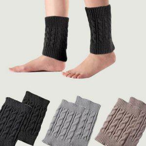 꽈배기 겨울 방한 레이어드 데일리 워머 토시 레그 발목 니트