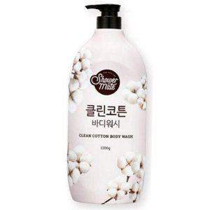 바디워시 클린코튼 대용량 샤워젤 펌프형 가족용 1200g
