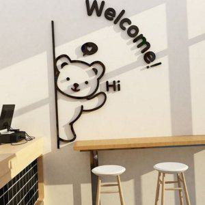 시트지 매장 스티커 레터링 웰컴 창문 문구 카페 인테리어