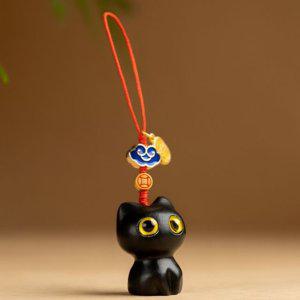 박달나무 홀더 나무 포인트 열쇠고리 악세사리 고양이 키링