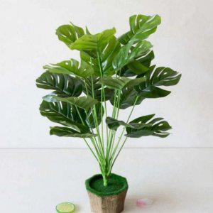 장식 몬스테라 인테리어 대형 실크 조화 나무 인조