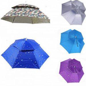 2단 접이식 휴대용 모자 양산 우산 머리