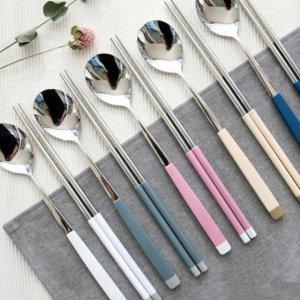 스텐 국산 수저 휴대용 모던한 신혼부부 스테인리스 수저세트