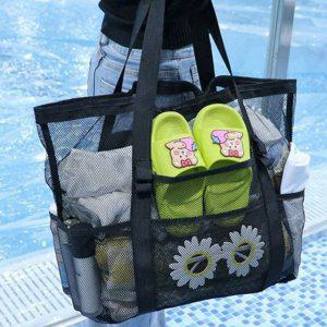 가방 그물망 여행용 여름 백 비치 숄더백 수납력 메쉬