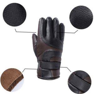 방수 스마트폰 남성 장갑 가죽 겨울 방한 운전