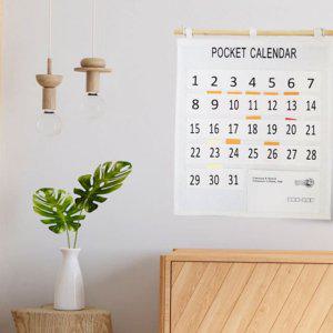 저축 벽걸이 벽걸이용 달력 패브릭 포켓용 생활비