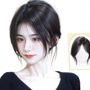 윗머리 부분 여성 볼륨 가발 데일리 클립형 가르마