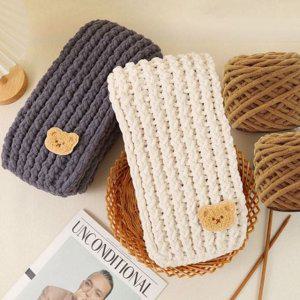 겨울 손뜨개 초보용 패키지 털실 목도리 만들기 아동 뜨개질