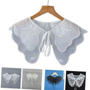 스카프 카라 케이프 패션 여성 레이스 페이크 넥 목장식