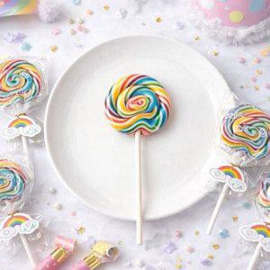 행사용 크리스마스 사탕 무지개 막대 어린이 개별포장 롤리팝
