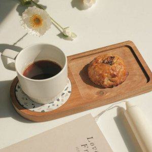 우드 규조토 컵 티 주방 물기제거 코스터 테이블 받침