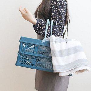 적재형 중형 리빙박스 박스 정리함 폴딩 다용도 수납 수납함