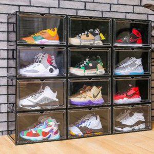 정리함 조립식 신발함 투명 신발 슈즈 운동화 보관함 슬라이딩