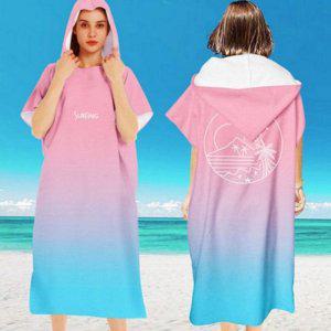 타올 판초 여름 해변 입는 비치 타월 물놀이 캠핑 후드