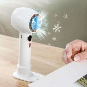 여름 휴대용 손 충전식 선풍기 급속 핸디형 냉각팬 아이스