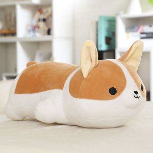 필로우 바디 안고자는 동물 웰시코기 롱 인형 모찌 쿠션