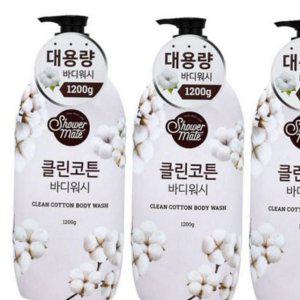 펌프형 3개 바디워시 샤워젤 거품형 대용량 크랜베리향 온가족