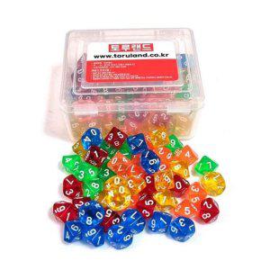 플라스틱 어린이 대용량 게임용 교구용 칼라 다면체 주사위 학습용