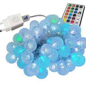 장식용 조명 무드등 전구 크리스탈 50구 줄 인테리어 크리스마스 원형