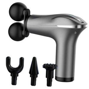 강력 핸디형 듀얼 마사지건 스포츠 근육 근막이완 저소음 안마