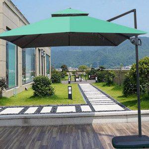 회전 정원 사각 야외용 파라솔 캠핑 접이식 대형