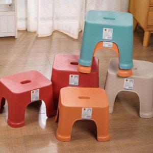 좌식 낮은 스툴 소형 의자 어린이 플라스틱 다용도