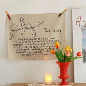 레트로 포인트 인테리어 포스터 빈티지 식탁 패브릭 린넨