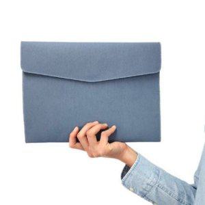 인조 가죽 와이드 파우치 휴대용 심플한 포켓 가벼운 백