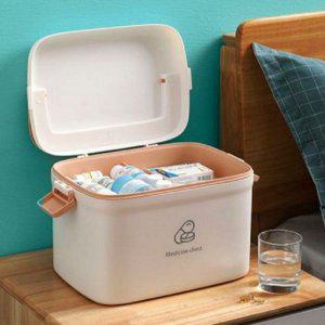 응급 플라스틱 약품함 구급함 가정용 대형 2단 다용도 휴대용