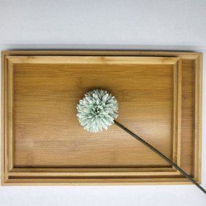 대형 직사각 우드 홈카페 쟁반 트레이 다용도 대나무 사각