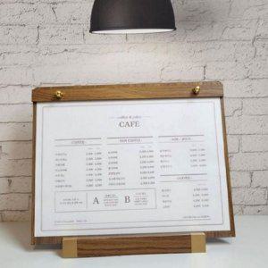 액자 아크릴 스탠드 탁상용 고급 우드 a4 테이블