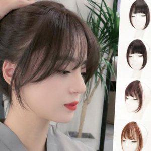 여성 가발 헤어 시스루 내추럴 부분 앞머리