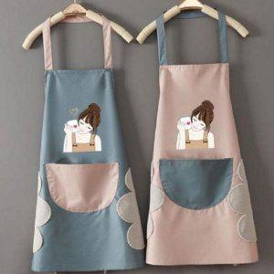 북유럽 손수건 드로잉 앞치마 요리용 부착 신혼부부 주방 여성