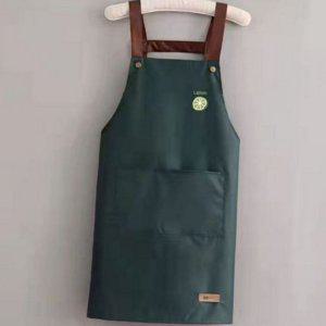 바리스타 주방 방수 가정용 포켓 앞치마 카페 작업용 원피스형