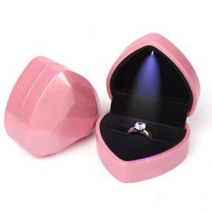 하트 반지 케이스 결혼반지 고백 보석함 led 프로포즈