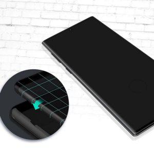 액정 지문 필름 보호 유리 스마트폰 강화 노트10 라운드