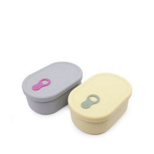 밀폐 주방 타원형 용기 반찬통 전자레인지용 샐러드 냉동 실리콘