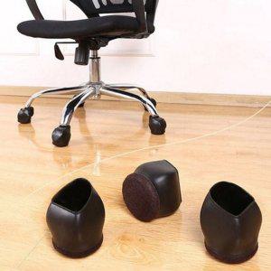 바퀴 사무실 소음방지 긁힘방지 커버 의자 의자발 고정 고무