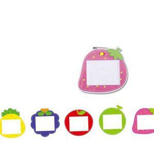 과일 어린이 플라스틱 이름표 유아 명찰 목걸이