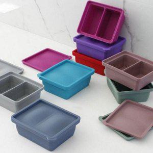 용기 실리콘 냉동 다용도 직사각 밀폐 냉장 반찬통