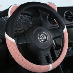 여름용 미끄럼 차량용 귀여운 스티어링 커버 핸들 자동차