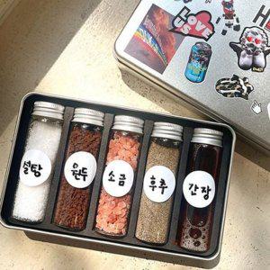 파우치 캠핑 유리 양념통 소스통 여행용 조미료 용기 주방