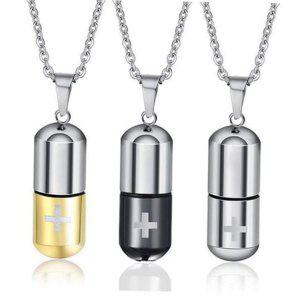 목걸이 외출용 알약 펜던트 휴대용 미니캡슐 패션
