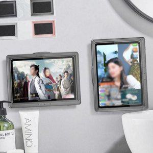 태블릿 욕실 스마트폰 거치대 주방 방수 샤워실 부착