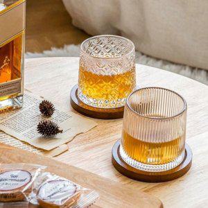 온더락 받침 바유리 컵 투명 양주잔 위스키 유리 선물용